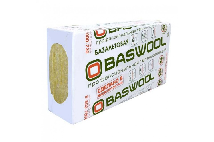 Утеплитель BASWOOL Руф Н-100 1200х600х160 мм, 2 шт. уп