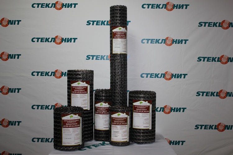 Сетка кладочная базальтовая БЕНСТЕН К 50/50-25, 1х50м